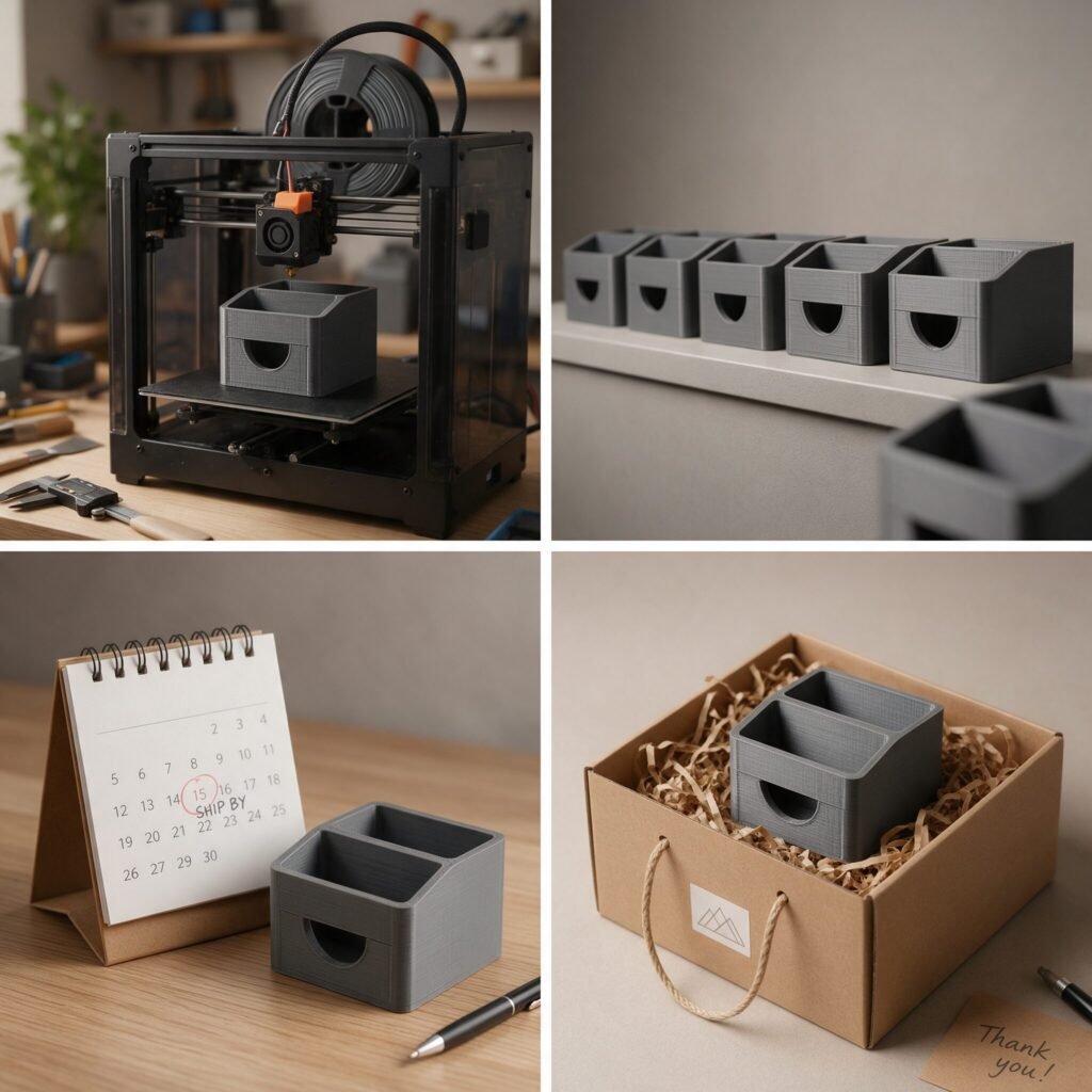 Producao e prazo de entrega de brindes personalizados impressos em 3D
